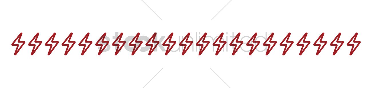 Red Lightning Border Design Vector Image 1300x310 Red Lightning Border Design Vector Image