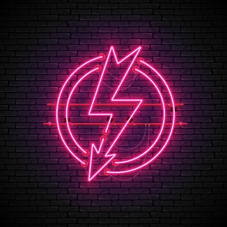 Shining And Glowing Red Lightning Neon Sign In Circle Isolated 450x450 Shining And Glowing Red Lightning Neon Sign In Circle Isolated