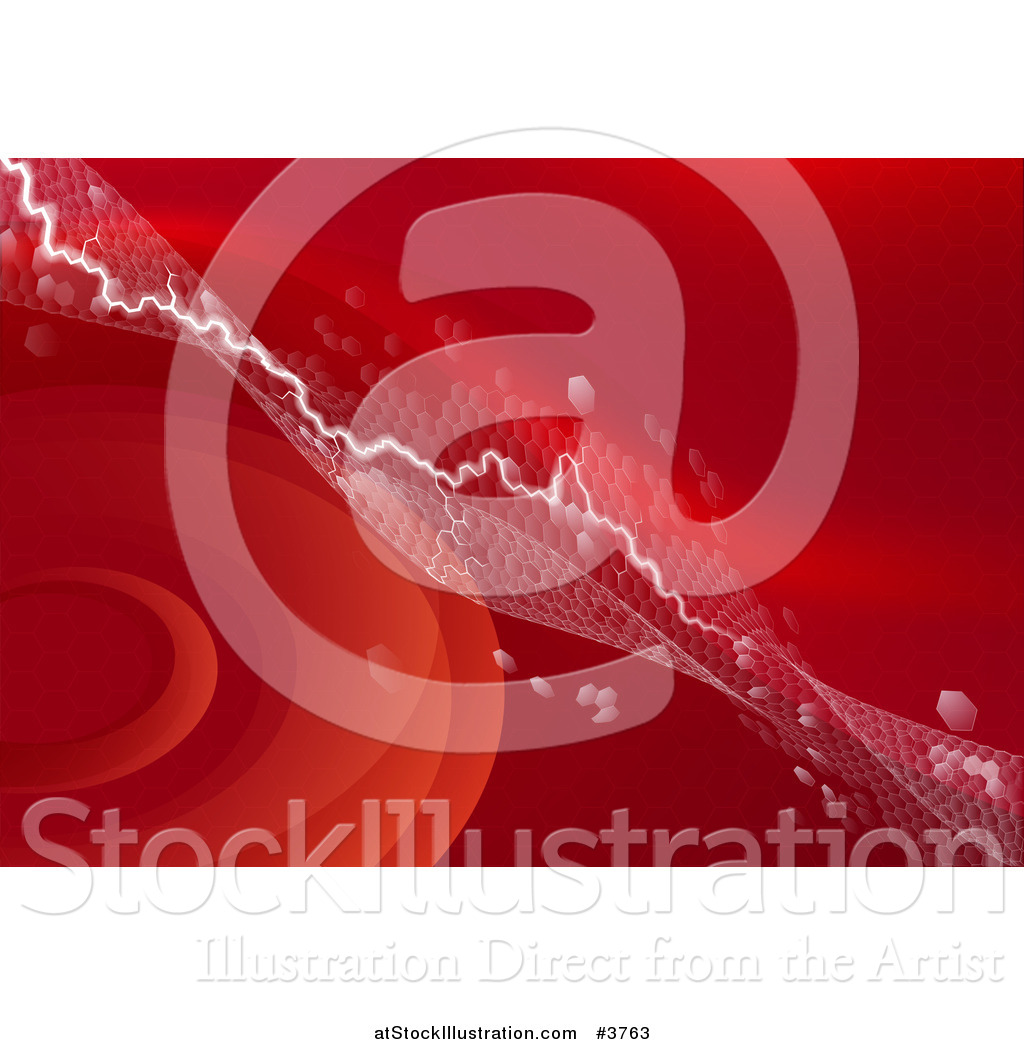 Vector Illustration Of A Red Lightning And Hexagon Background 1024x1044 Vector Illustration Of A Red Lightning And Hexagon Background