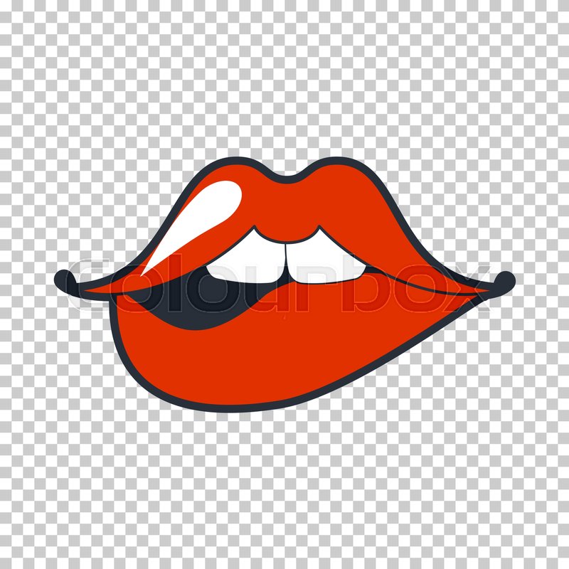 800x800 Quirky Lips Vector Patch, Sticker Stock Vector Colourbox