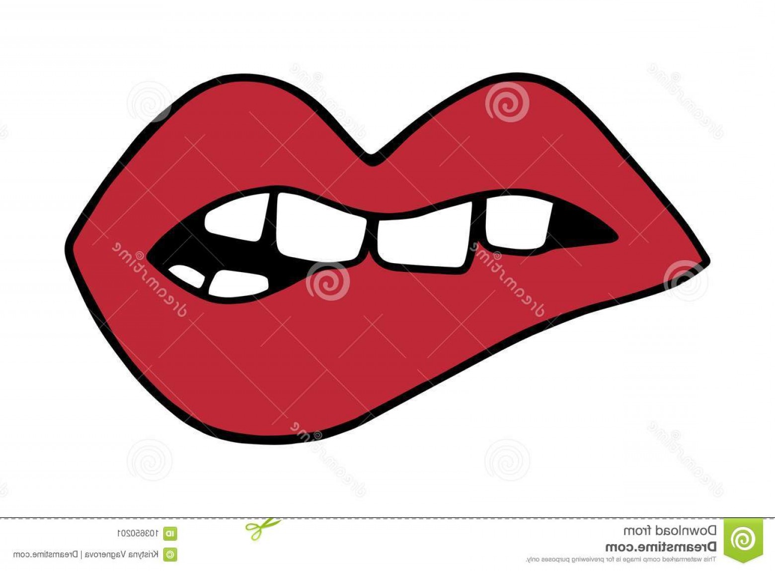 1560x1148 Red Woman Biting Lips Vector Red Lips Biting Teeth Mouth Vector