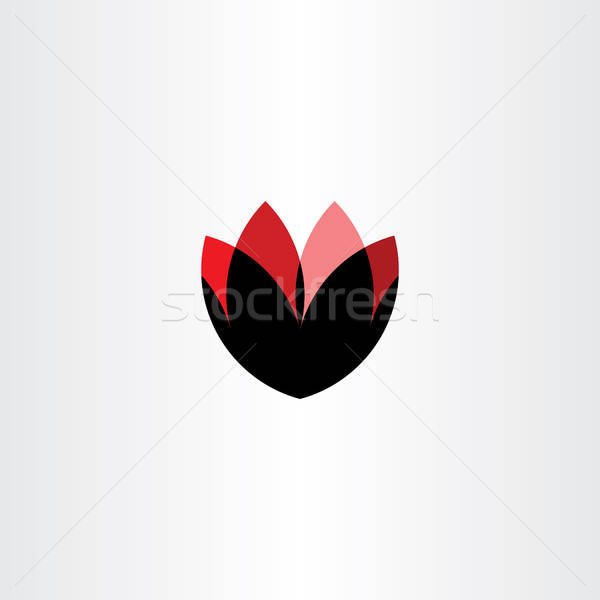 Flower Abstract Symbol Black Red Logo Icon Vector Illustration 600x600 Flower Abstract Symbol Black Red Logo Icon Vector Illustration