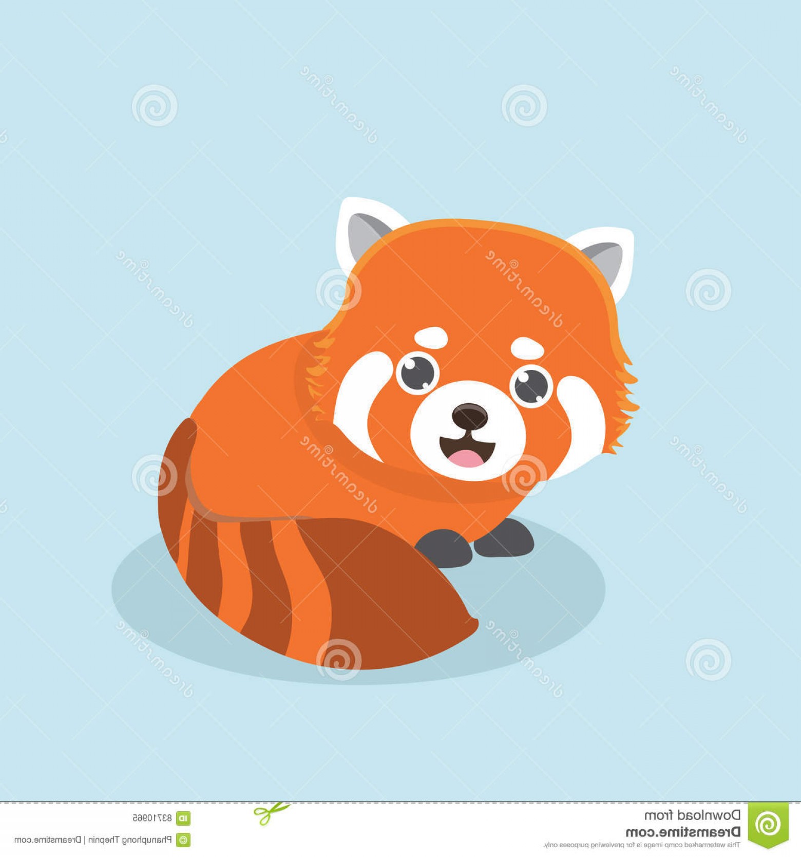 Схематичное изображение красной панды