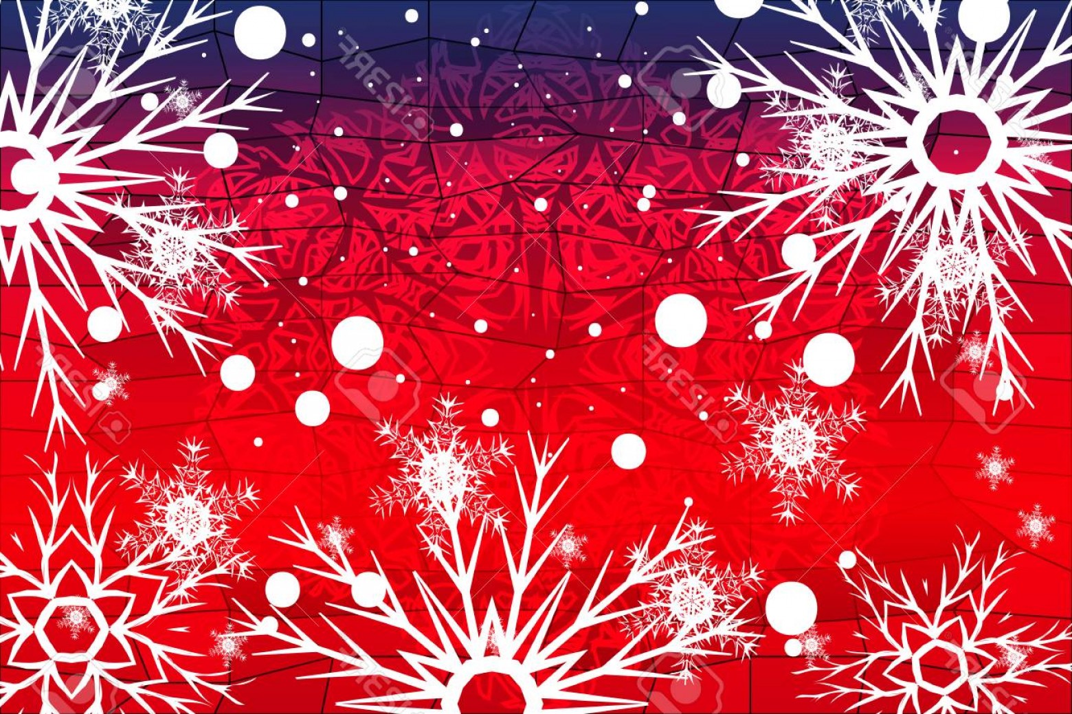1560x1039 Photostock Vector Blue Red Christmas Background With Snowflakes