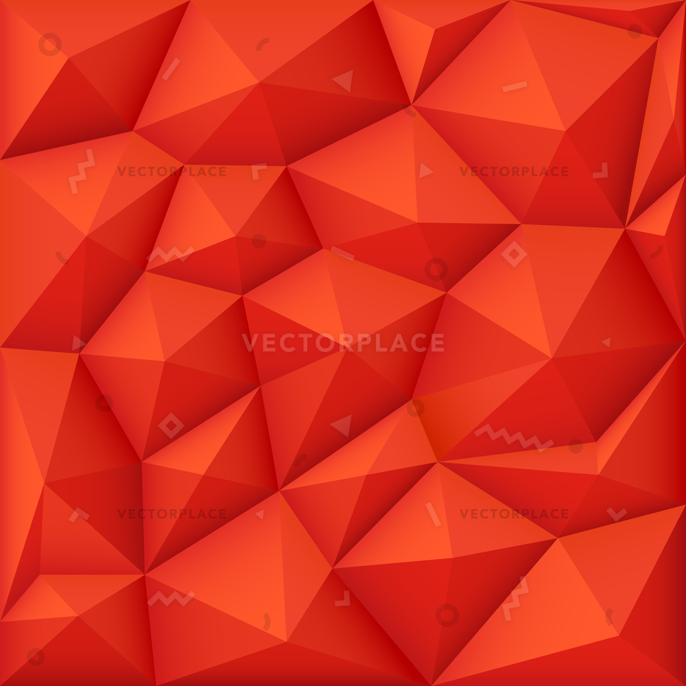 1000x1000 Red Polygon Background Modern Origami Vector Illustration