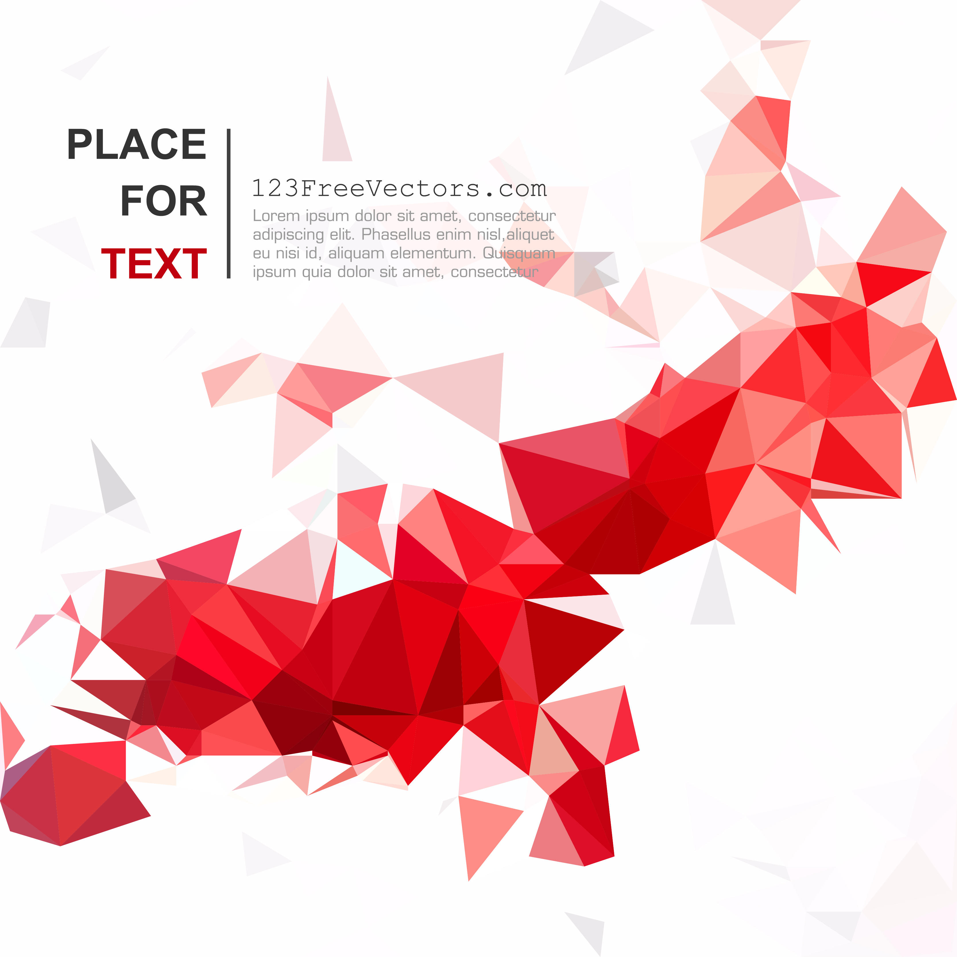 3333x3333 Red Abstract Polygonal Triangular Background Vector