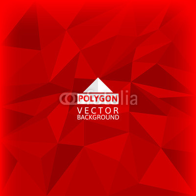 400x400 Red Polygon Abstract Vector Background Wall Mural Modern