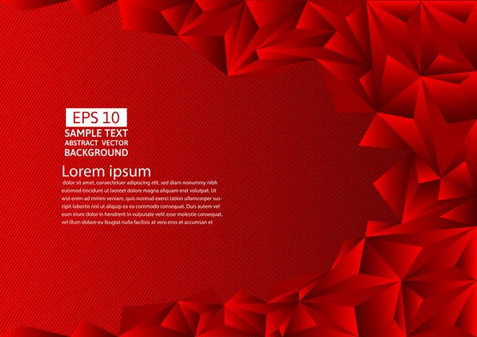 694x490 Red Polygon Abstract Vector Background With Copy Space, Vector