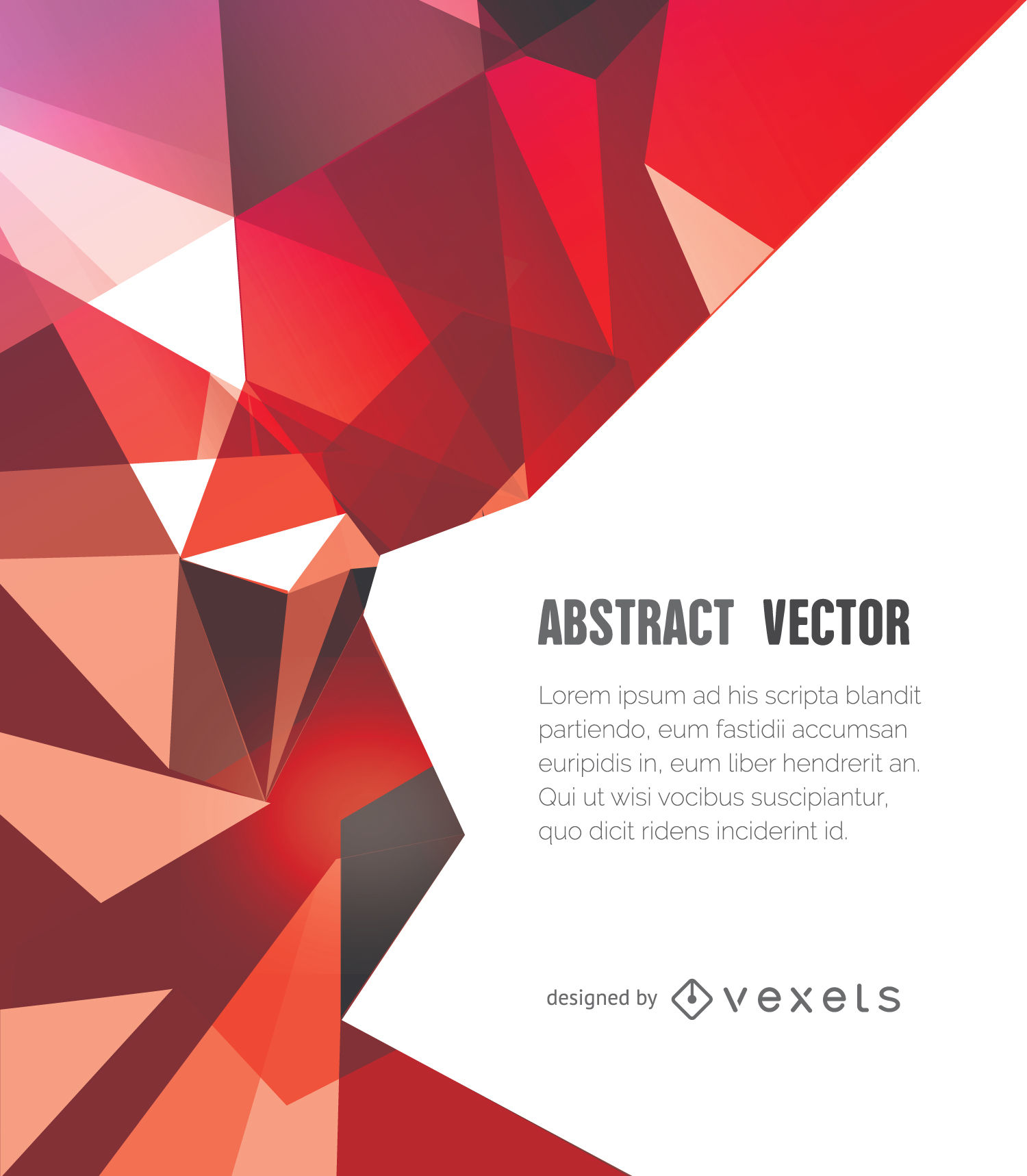 1500x1718 Abstract Polygonal Background In Red Tones