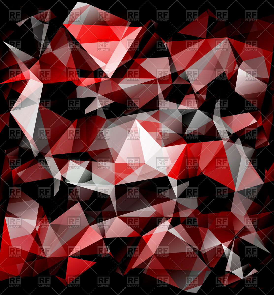 1113x1200 Abstract Red And Black Polygonal Background Vector Image