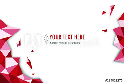 500x334 Abstract Red Modern Geometric Polygonal Vector Background