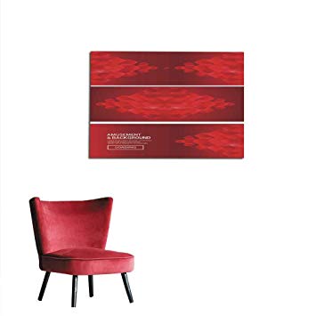 355x355 Homehot Photo Wall Paper Vector Red Polygon Background