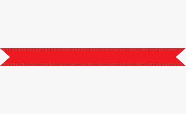 650x400 Red Missing Ribbon Banner, Red Ribbon, Vintage Banners, Retro Png