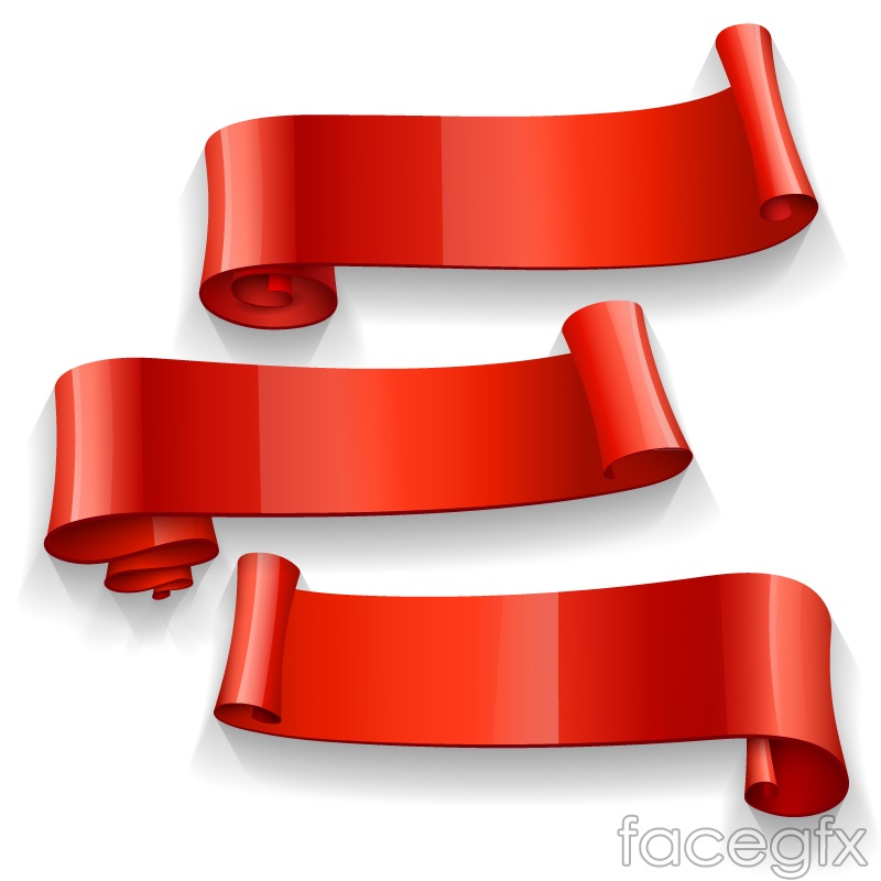 Red Ribbon Banner Vector At Vectorified.com 