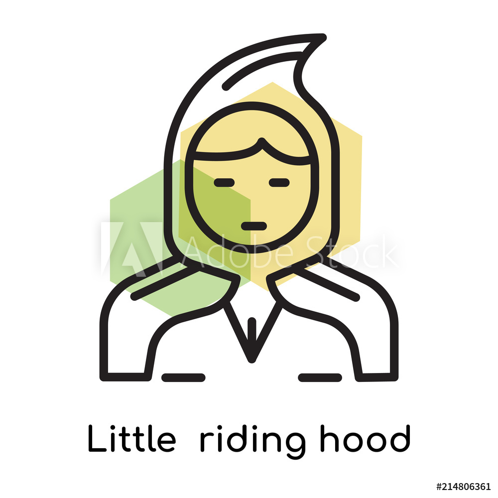 1000x1000 Photo Art Print Little Red Riding Hood Icon Vector Sign