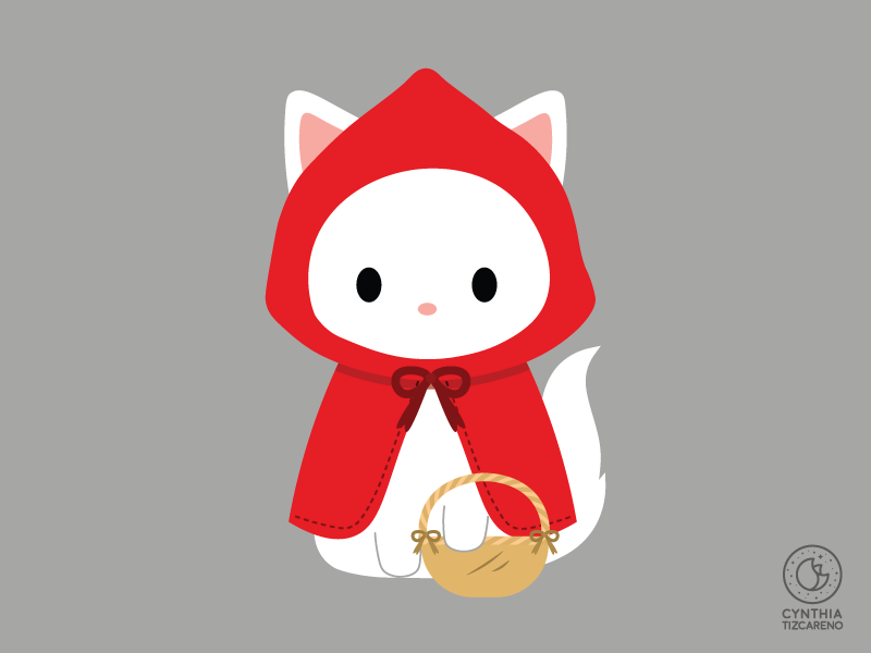 800x600 Red Riding Hood Cat