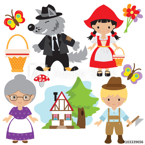 500x500 Red Riding Hood Vector Illustration