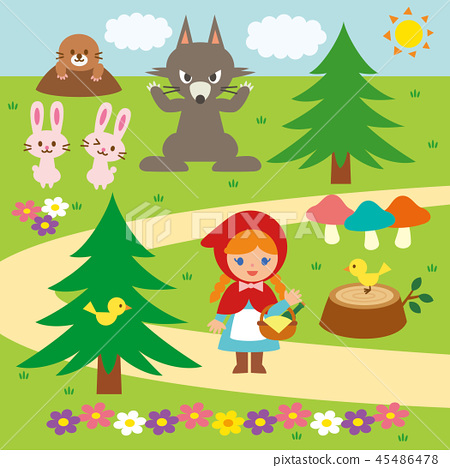450x468 Red Riding Hood Vector Material Collection