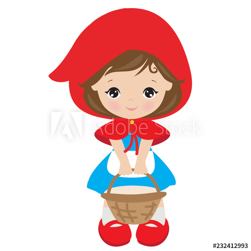 500x500 Red Riding Hood Vector Cartoon Illustration