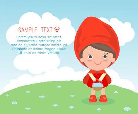 450x373 The Greeting Card Little Red Riding Hood Fairy Tale, Illustration