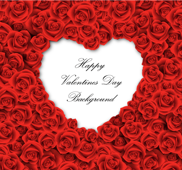 600x560 Red Roses Heart Frame Free Vector Illustration