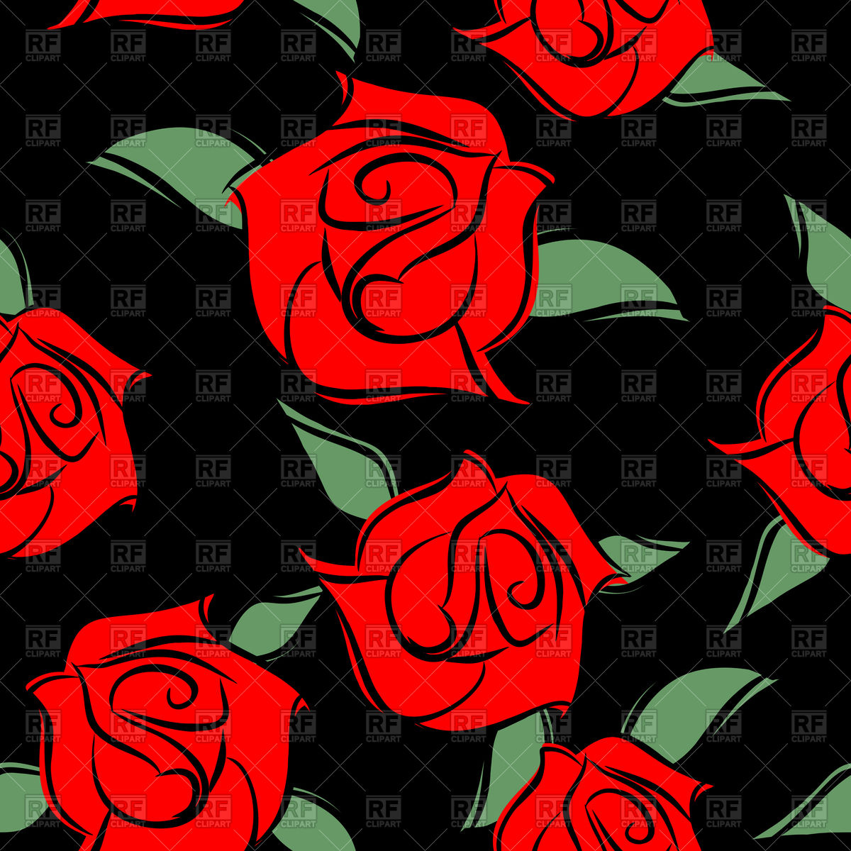 1200x1200 Red Roses On Black Background