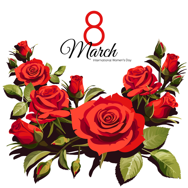 600x600 Mothers Day Card With Red Rose Vector Free Download