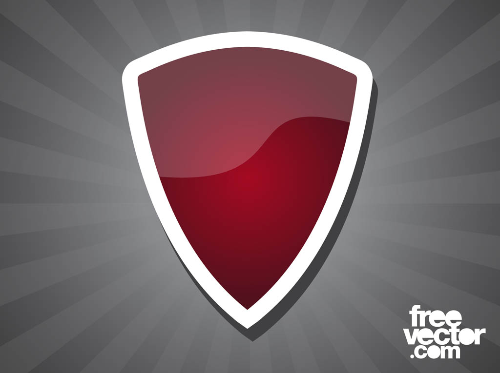 1024x765 Red Shield Sticker Vector Art Graphics