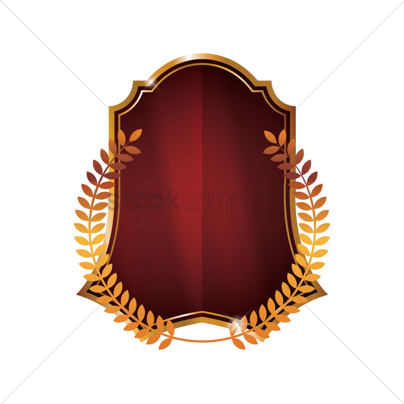 1300x1300 Red Shield Emblem Vector Image