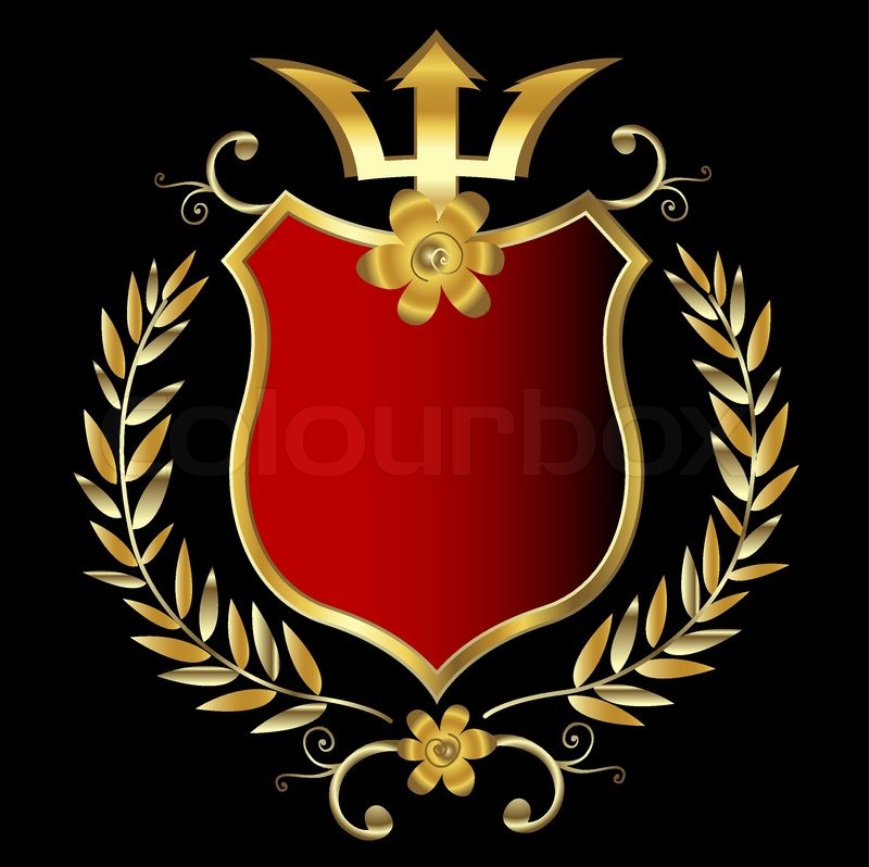 800x798 Reredgolden And Red Shield Design Stock Vector Colourbox