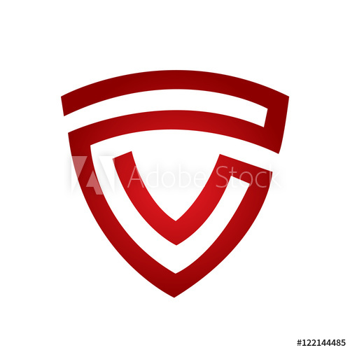 500x500 Vector Red Shield Letter Z V Logo