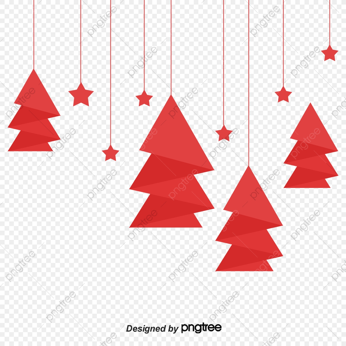 Vector Origami Christmas Tree And Red Stars, Tree Clipart 1200x1200 Vector Origami Christmas Tree And Red Stars, Tree Clipart