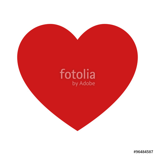 500x500 Heart, Love, Romance Or Valentine's Day Red Vector Icon For Apps