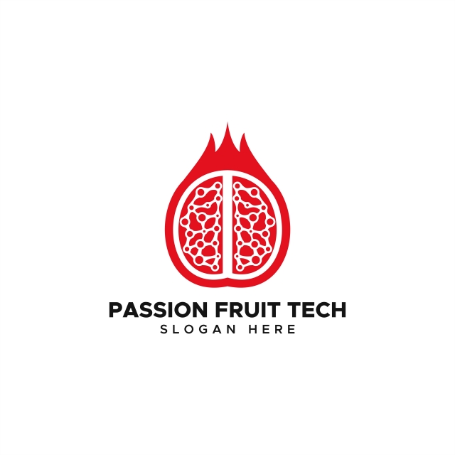 640x640 Passion Fruit Technology Logo Vector, App, Background, Computer