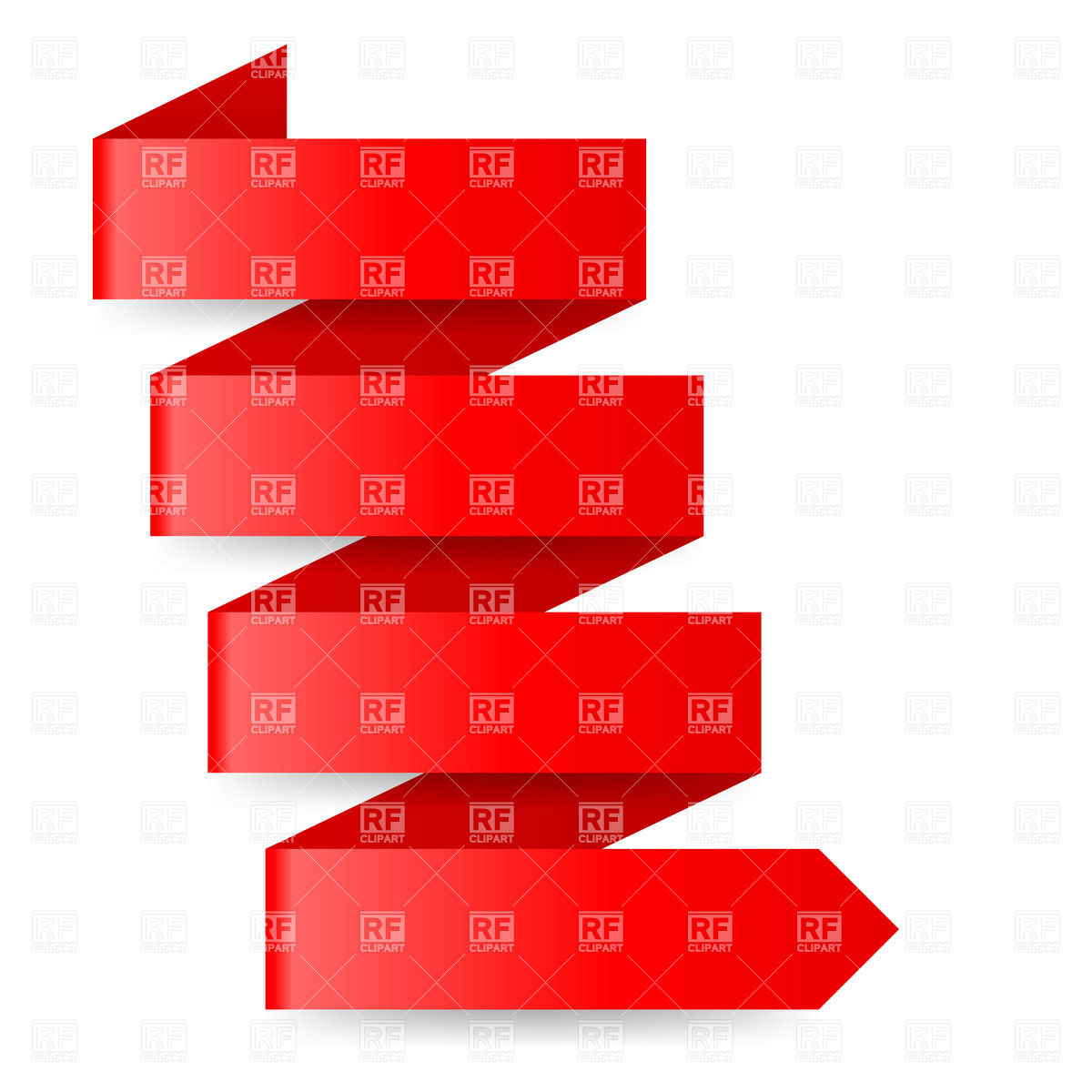 Red Paper Arrow In Zigzag Shape Vector Image Of Design Elements 1200x1200 Red Paper Arrow In Zigzag Shape Vector Image Of Design Elements