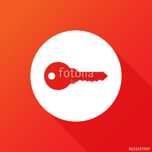 500x500 Logn In Trendy Flat Style Isolated On Red Background Key