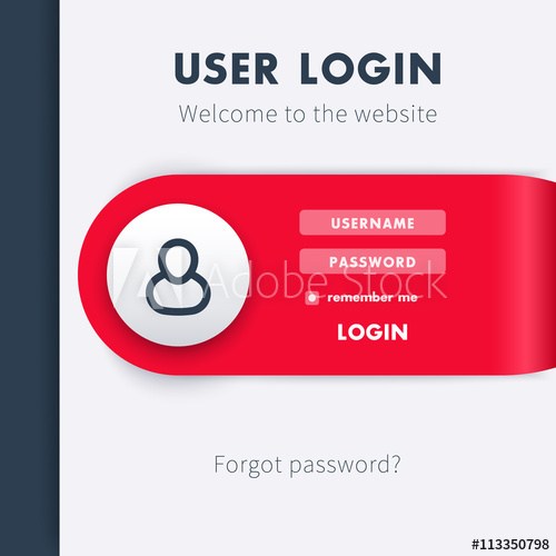 500x500 User Login Window Template, Login
