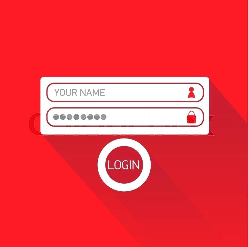 800x799 Vector Login Website Template Flat Stock Of Design Form Web Bootstrap