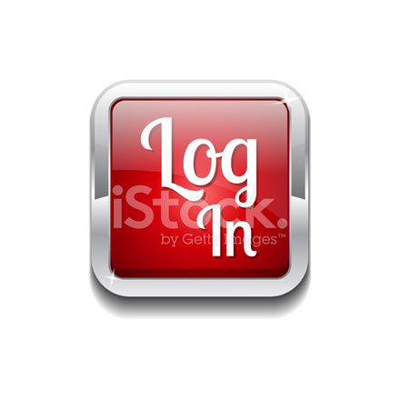 440x440 Log In Red Vector Icon Button Stock Vector