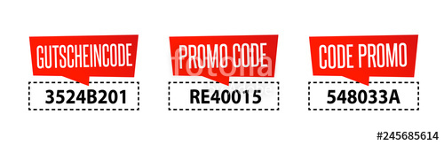 500x164 Gutscheincode Promo Code Code Promo, Stock Image And Royalty