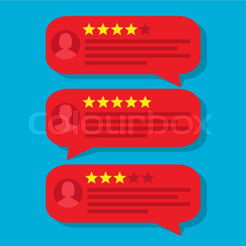 800x800 Review Rating Bubble Speeches Reviews Stock Vector Colourbox