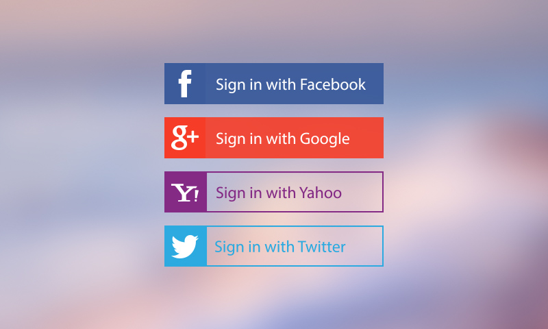 800x480 Freebie Responsive Sign In Social Buttons