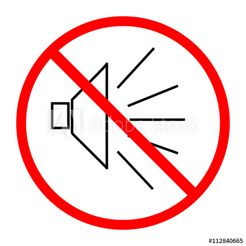 500x500 No Noise Sign In Red Circle On White Background Symbol Silence