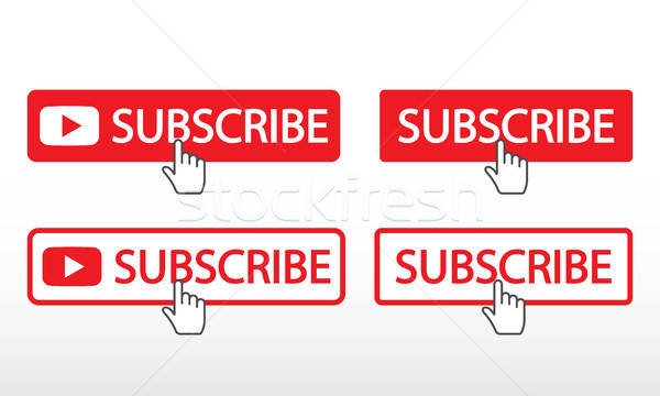 600x360 Subscribe On Channel Red Button Sign In Social Media With Hand