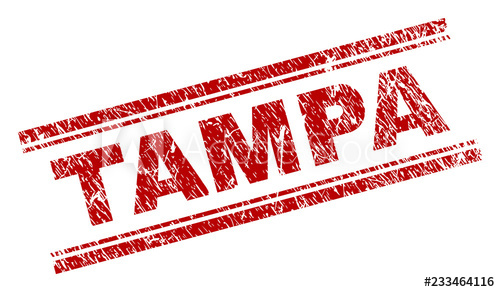 500x292 Tampa Seal Watermark With Corroded Texture Red Vector Rubber