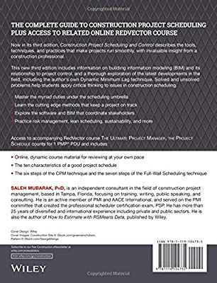 306x400 Construction Project Scheduling And Control Red Vector Bundle