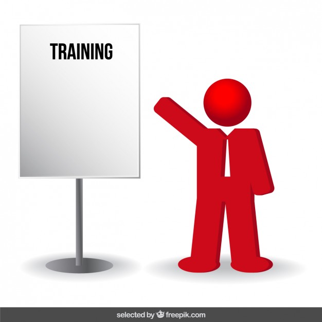 626x626 Training Businessman Red Icon Vector Free Download