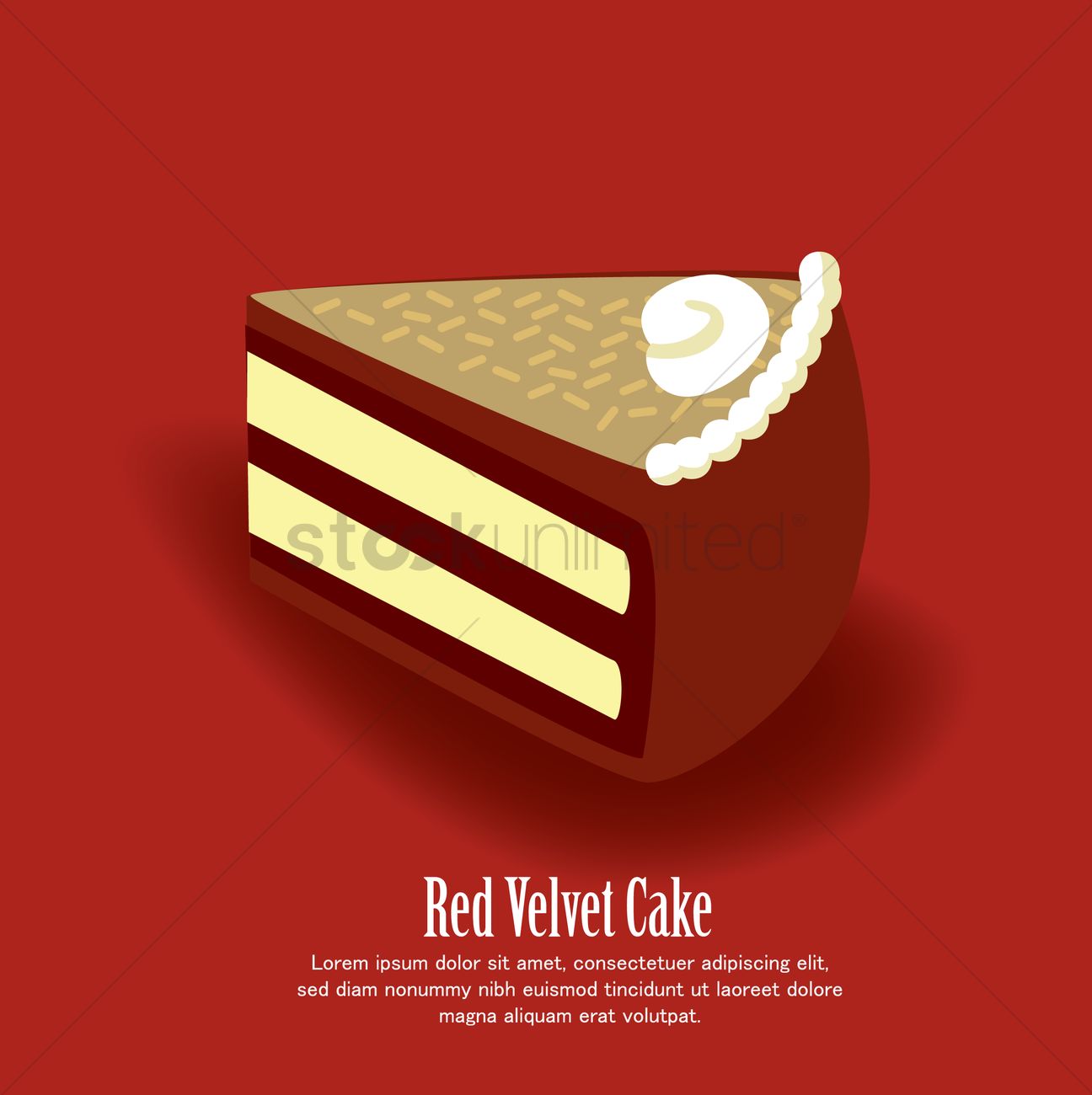 1296x1300 Red Velvet Cake Vector Image