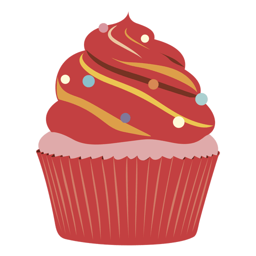 512x512 Red Velvet Cupcake Illustration