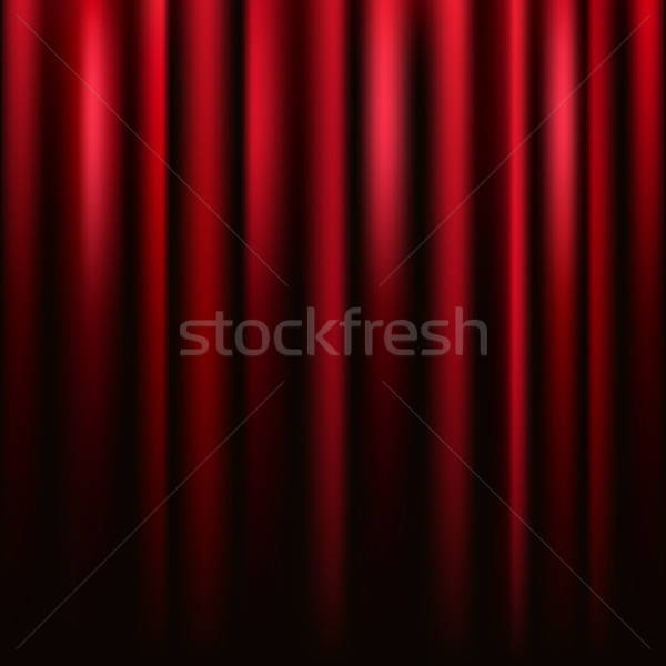 600x600 Red Velvet Curtain Vector Square Texture Vector Illustration